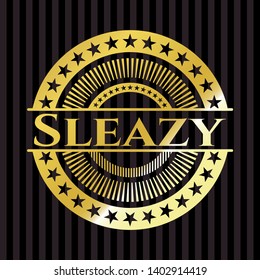Sleazy shiny emblem. Vector Illustration. Detailed.
