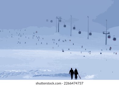 Sled, boat or skateboard, erciyes is beautiful