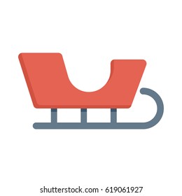 Sled Flat Vector Icon