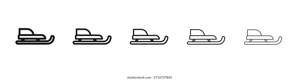 Diseño de icono de trineo, logotipo, App, interfaz de usuario. Ilustración vectorial, EPS