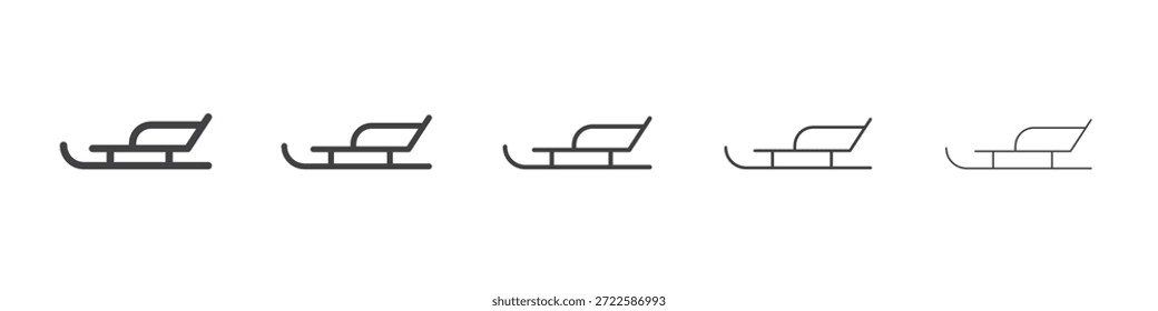 Diseño de icono de trineo, logotipo, App, interfaz de usuario. Ilustración vectorial, EPS
