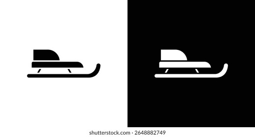Sled icon of a flat style vector