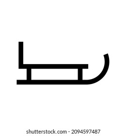 sled icon or logo isolated sign symbol vector illustration - high quality black style vector icons
