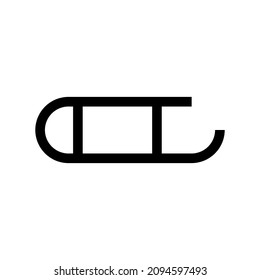 sled icon or logo isolated sign symbol vector illustration - high quality black style vector icons
