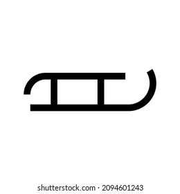 sled icon or logo isolated sign symbol vector illustration - high quality black style vector icons
