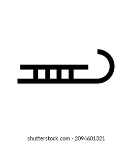 sled icon or logo isolated sign symbol vector illustration - high quality black style vector icons
