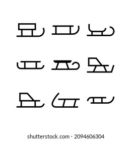 sled icon or logo isolated sign symbol vector illustration - Collection of high quality black style vector icons
