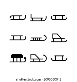 sled icon or logo isolated sign symbol vector illustration - Collection of high quality black style vector icons
