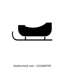 Sled icon, logo on white background