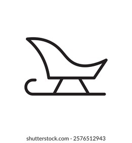 Sled icon Outline vector for web ui