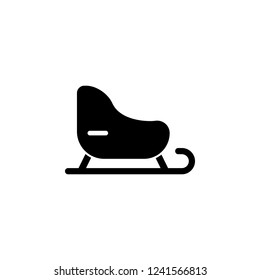 Sled icon. Simple glyph vector of Christmas, New Year and holidays set for UI and UX, website or mobile application