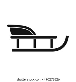 Sled icon in simple style on a white background vector illustration