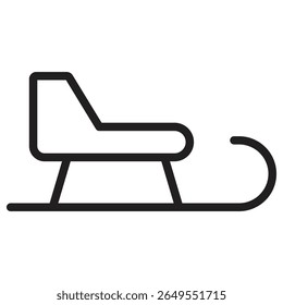 Sled icon vector illustration isolated sign