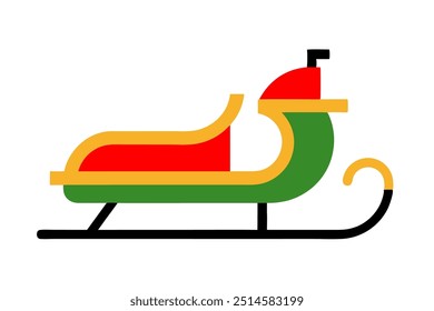 sled icon vector on white background