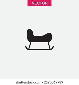 Sled icon vector simple trendy style illustration for web and app..eps