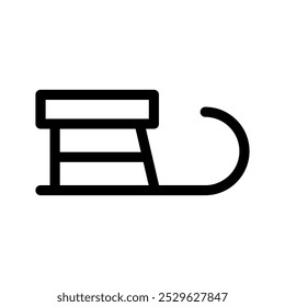 Sled Icon Vector Symbol Design Illustration