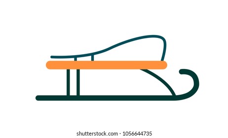 Sled Isolated Vector Illustration Stock Vector (Royalty Free ...