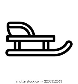 gráfico vectorial de icono de línea sled
