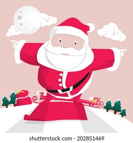 sled and Santa