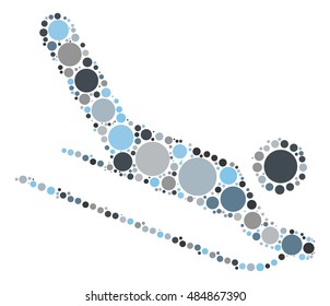 sled shape vector design by color point