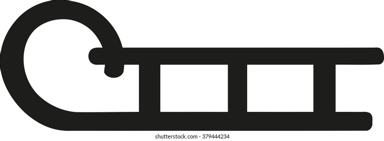 Sled sleigh icon