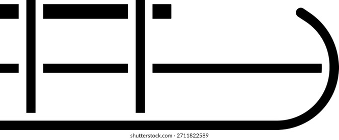Símbolo de trineo Ilustración vectorial gráfica