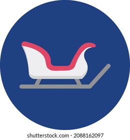 Sled Vector Color Icon which can easily editable

