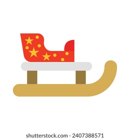 Sled Vector Flat Icon For Personal And Commercial Use.
