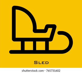 Sled vector icon