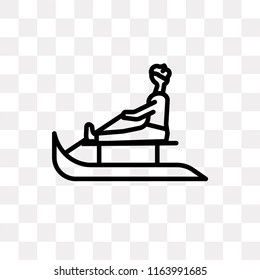 Sled vector icon isolated on transparent background, Sled logo concept