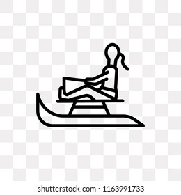 Sled vector icon isolated on transparent background, Sled logo concept