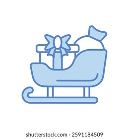 Sled vector icon stock illustration