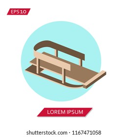 sled vector icon symbol