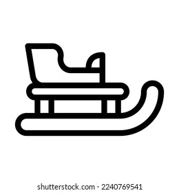 Sled Vector Line Icon Design