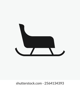 Sledding Sleigh Icon for  Winter Themes