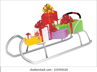 Sledge with Christmas presents