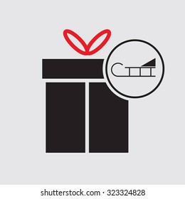 sledge as a gift icon