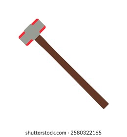 sledge hammer flat icon illustration color