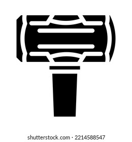 Sledge Hammer Glyph Icon Vector. Sledge Hammer Sign. Isolated Symbol Illustration