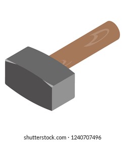 Sledge Hammer Icon Design For Maintenance