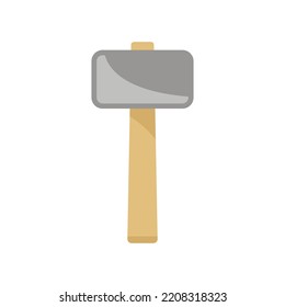 Sledge hammer icon. Flat illustration of Sledge hammer vector icon isolated on white background