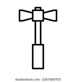 sledge hammer icon in line style