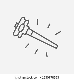 Sledge hammer icon line symbol. Isolated vector illustration of  icon sign concept for your web site mobile app logo UI design.