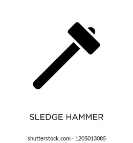 Sledge Hammer Icon. Sledge Hammer Symbol Design From Construction Collection. Simple Element Vector Illustration On White Background.