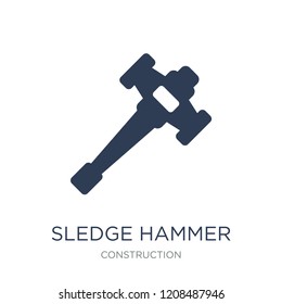 Sledge hammer icon. Trendy flat vector Sledge hammer icon on white background from Construction collection, vector illustration can be use for web and mobile, eps10