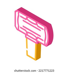 Sledge Hammer Isometric Icon Vector. Sledge Hammer Sign. Isolated Symbol Illustration