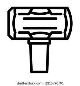 Sledge Hammer Line Icon Vector. Sledge Hammer Sign. Isolated Contour Symbol Black Illustration