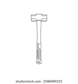 Sledge Hammer outline icon vector illustration. Modern hand tool in trendy style. Editable graphic resources for many purposes.