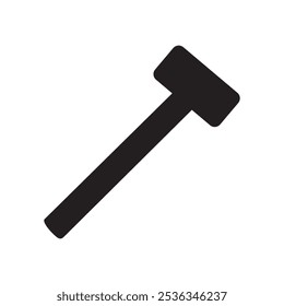 Sledge hammer silhouette. Sledge hammer icon vector illustration. Hammer sign symbol.