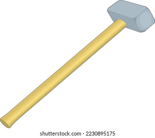 Sledge Hammer Tool Vector Illustration